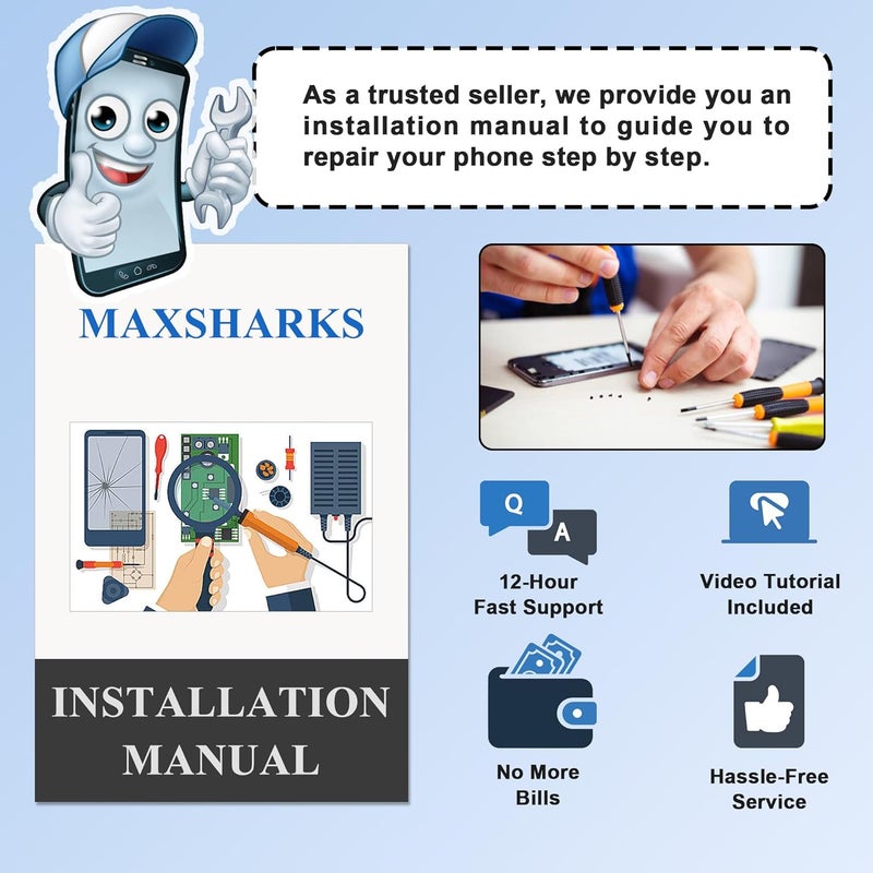 MAXSHARKS New Upgraded Battery for Galaxy Note 10 Plus, EB-BN972ABU Replacement Battery Compatible with Samsung Galaxy Galaxy Note 10 Plus, with Repair Tools & Instruction - Image 4